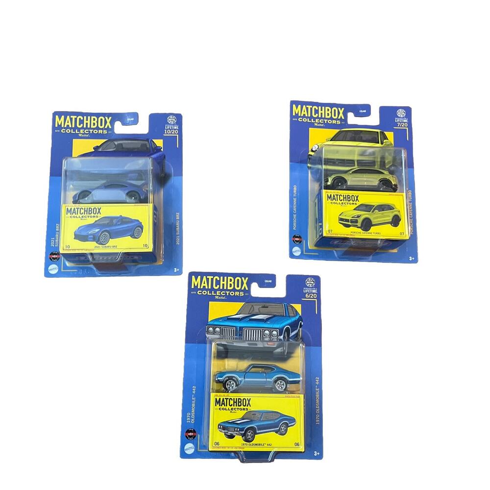 New NIB 2024 Matchbox Collectors Porsche Cayenne Turbo Subaru BRZ Oldsmobile 442